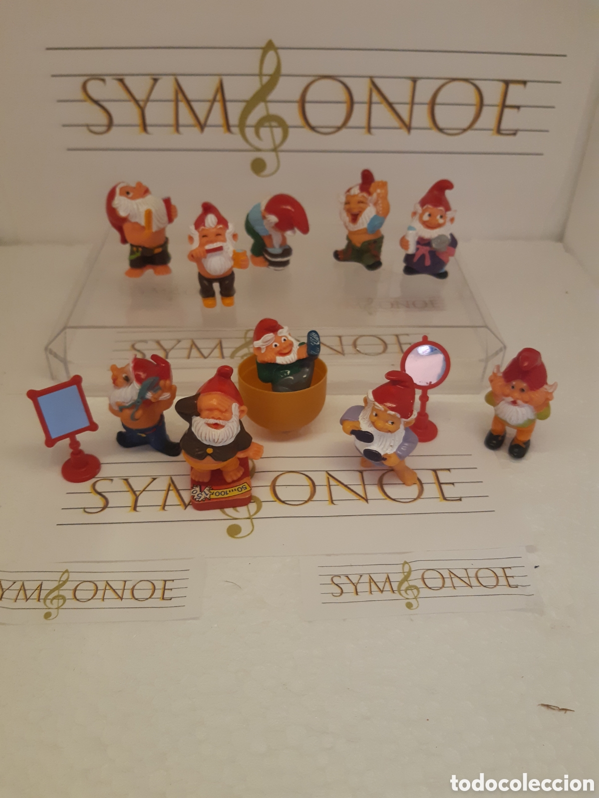 Figuras de Goma Kinder: Colecci&oacute;n completa gnomos ba&ntilde;o enanos kinder Sorpresa