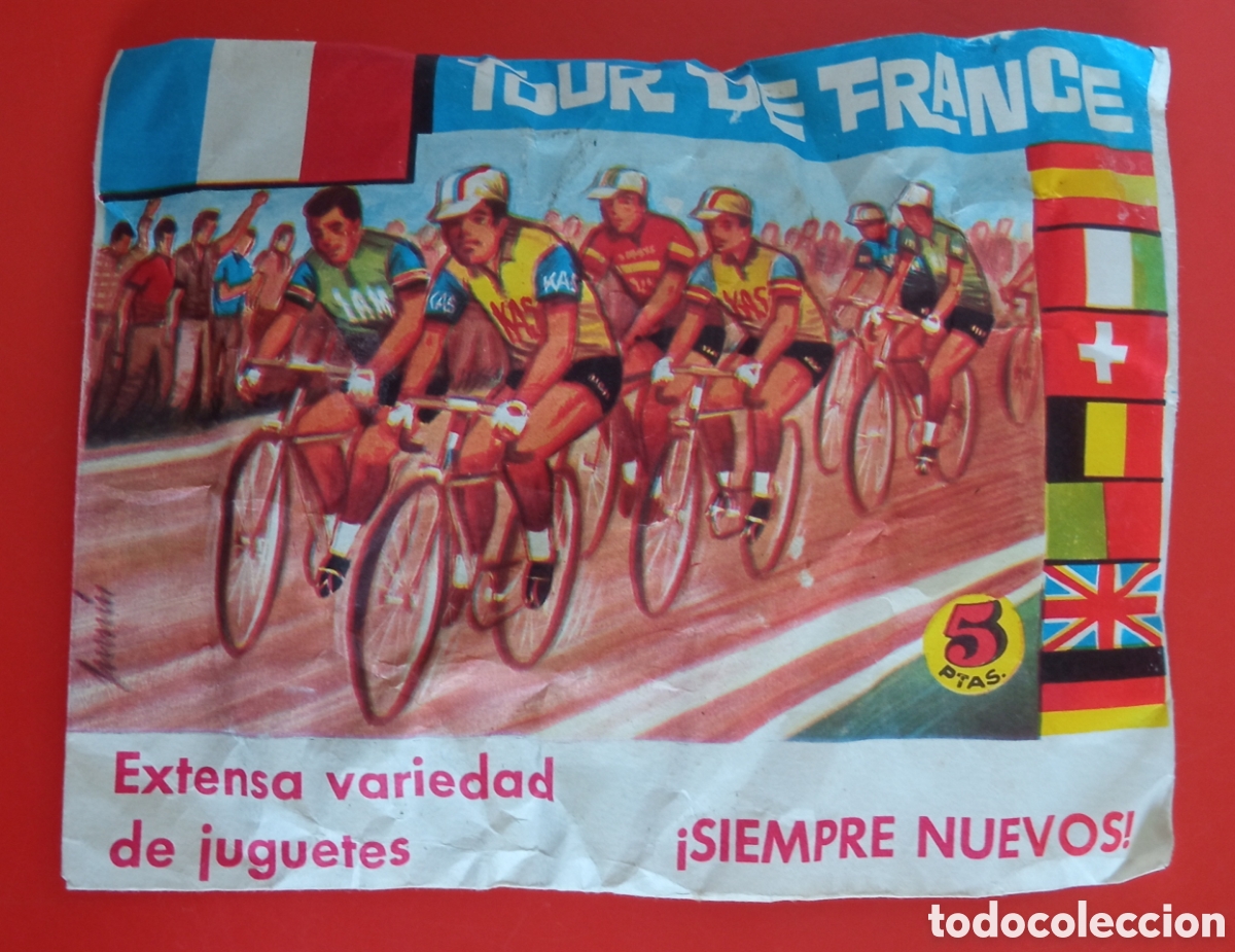 Figuras de Goma y PVC: SOBRE SORPRESA CICLISTAS TOUR DE FRANCE.MONTAPLEX 70'S.SIN ABRIR.