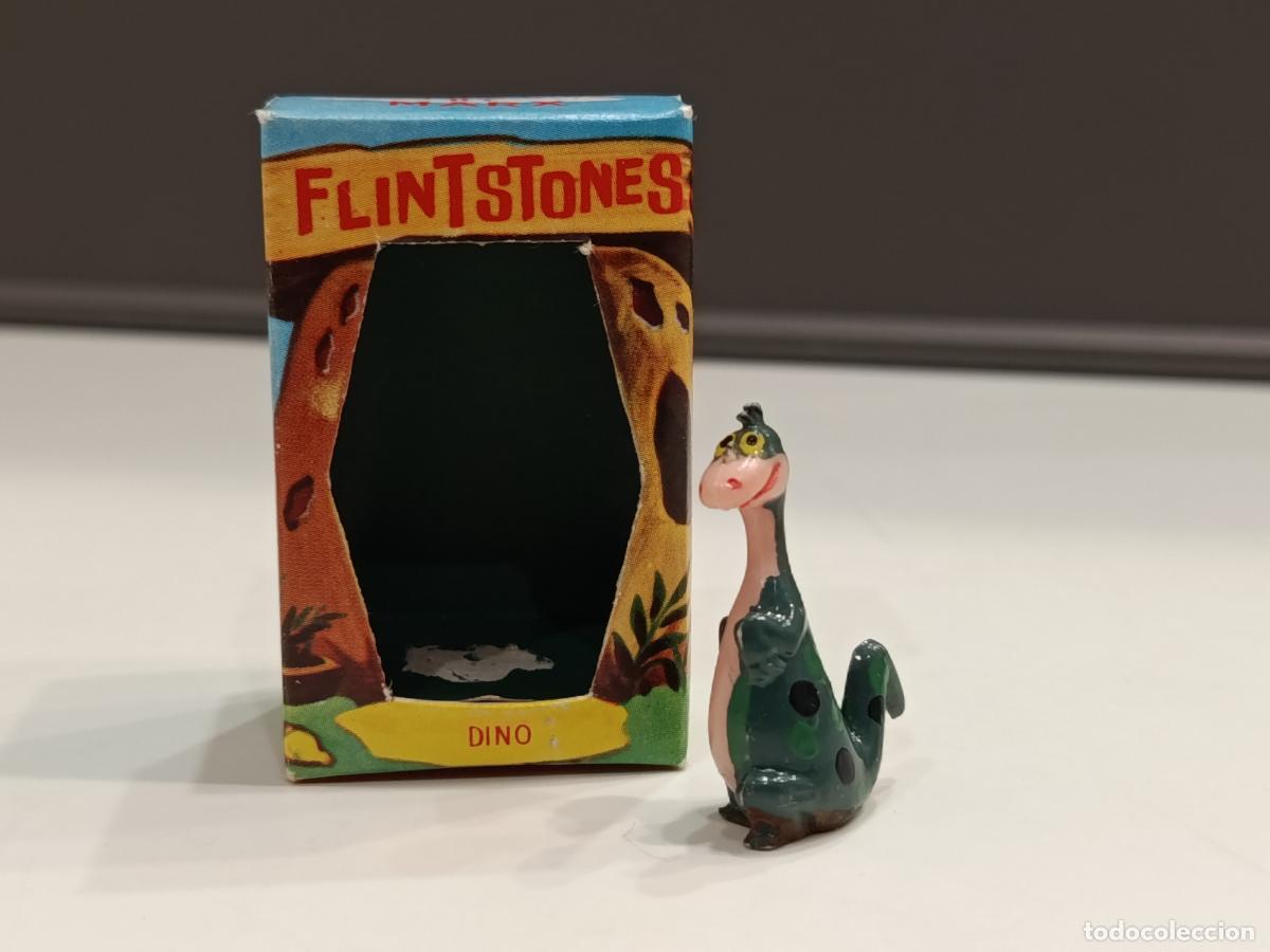 Rubber and PVC Figures: DINO - THE FLINSTONES LOS PICAPIEDRA - TV TINYKINS BY MARX 1961 - CAJA ORIGINAL - MUY BUEN ESTADO