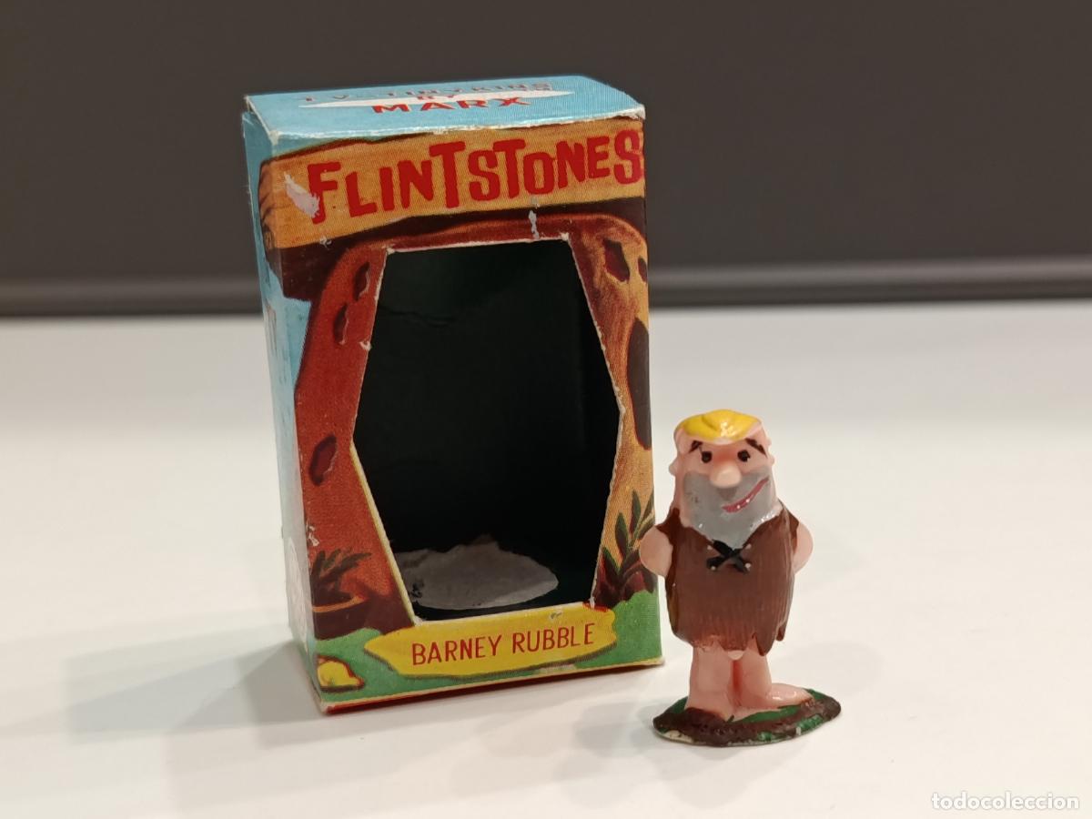 Rubber and PVC Figures: BARNEY RUBBLE PABLO MARMOL - THE FLINSTONES LOS PICAPIEDRA - TV TINYKINS BY MARX 1961 -CAJA ORIGINAL