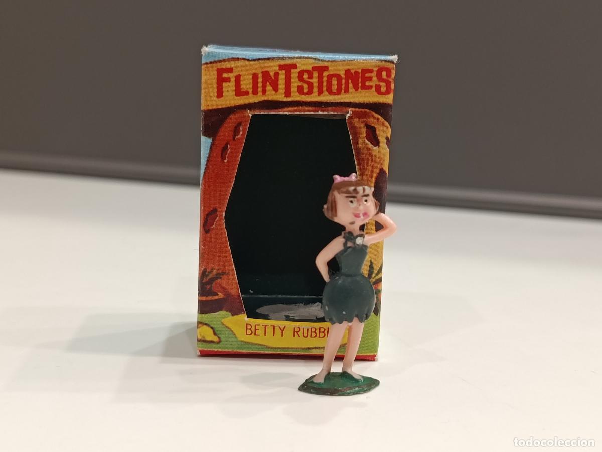 Rubber and PVC Figures: BETTY RUBBLE BETTY MARMOL - THE FLINSTONES LOS PICAPIEDRA - TV TINYKINS BY MARX 1961 -CAJA ORIGINAL