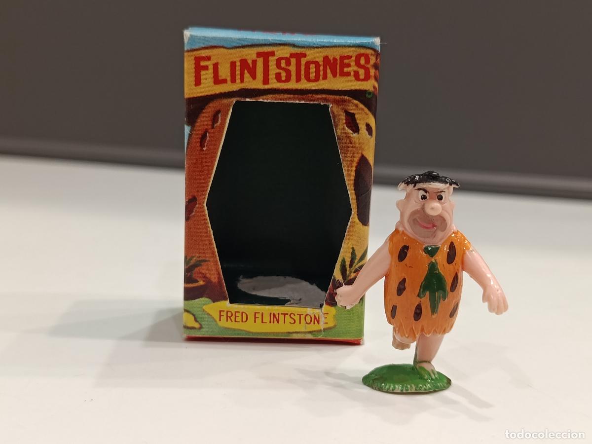 Rubber and PVC Figures: FRED PEDRO - THE FLINSTONES LOS PICAPIEDRA - TV TINYKINS BY MARX 1961 - CAJA ORIGINAL EN BUEN ESTADO