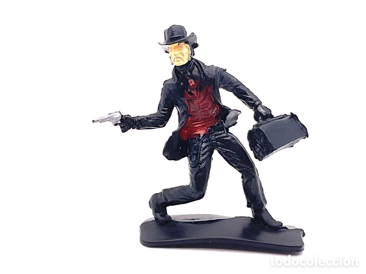 Figuras de Goma y PVC: Figura del Oeste en Pl&aacute;stico. Vaqueros de Louis Marx.