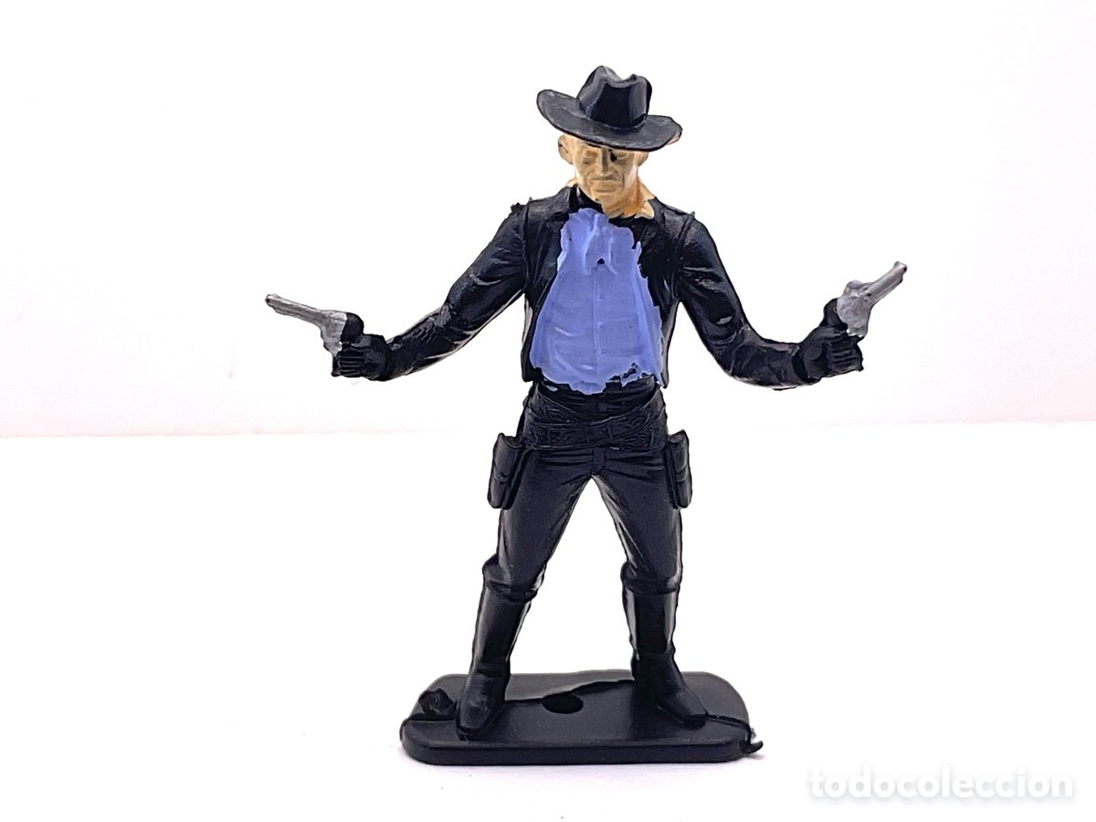 Figuras de Goma y PVC: Figura del Oeste en Pl&aacute;stico. Vaqueros de Louis Marx.