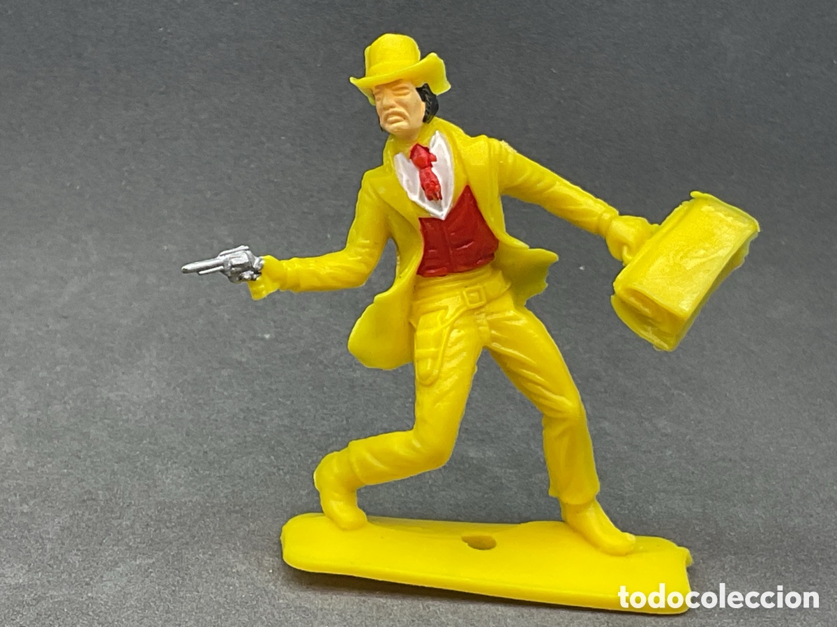 Figuras de Goma y PVC: Figura del Oeste en Pl&aacute;stico. Vaqueros de Louis Marx.