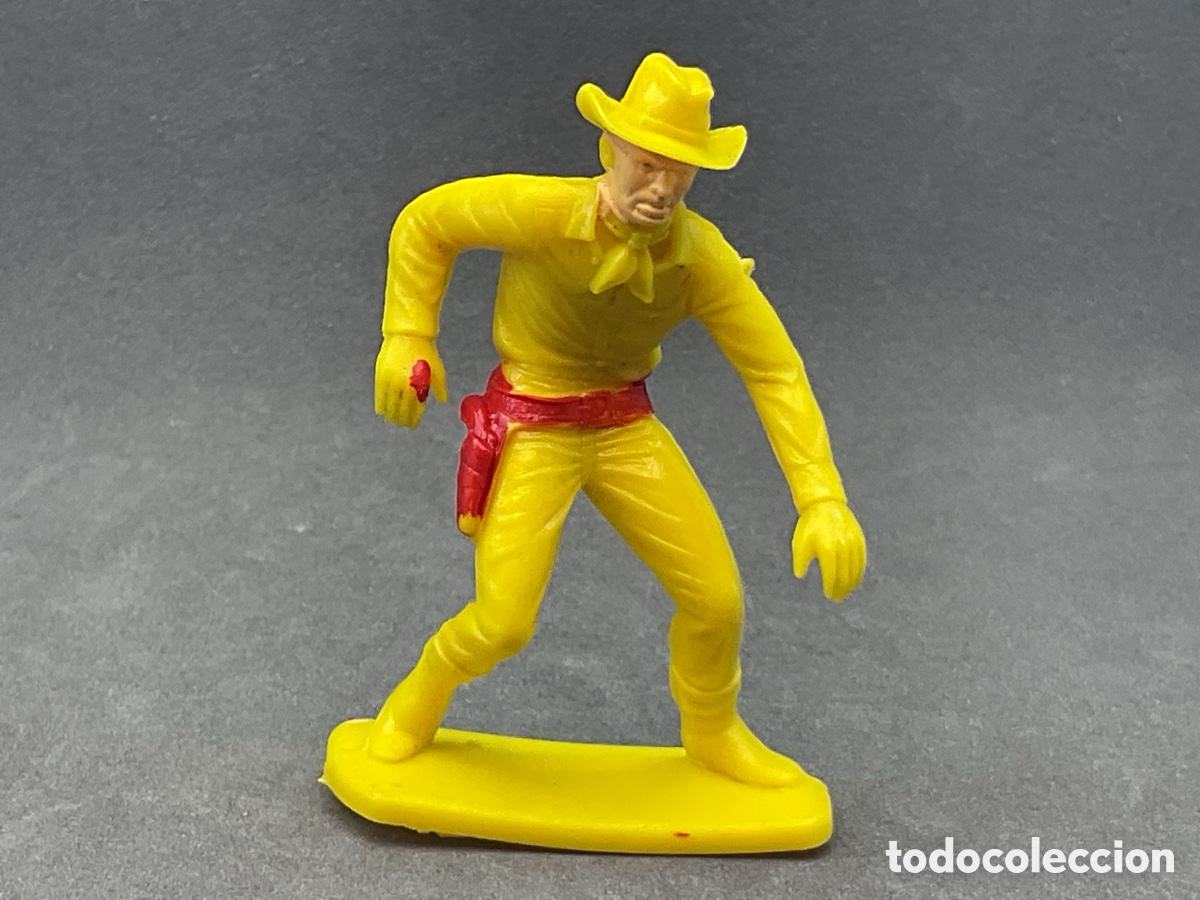 Figuras de Goma y PVC: Figura del Oeste en Pl&aacute;stico. Vaqueros de Louis Marx.