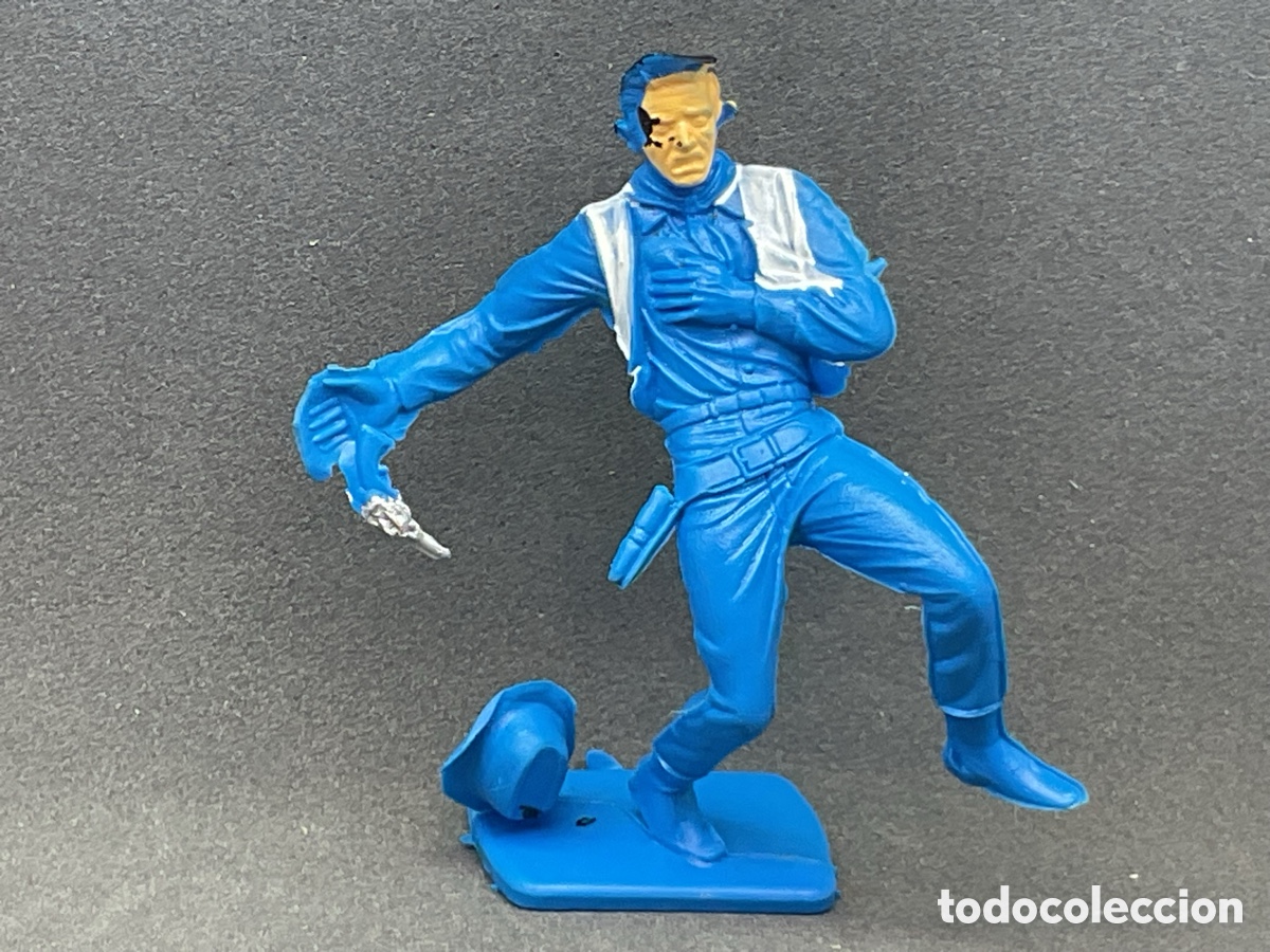Figuras de Goma y PVC: Figura del Oeste en Pl&aacute;stico. Vaqueros de Louis Marx.