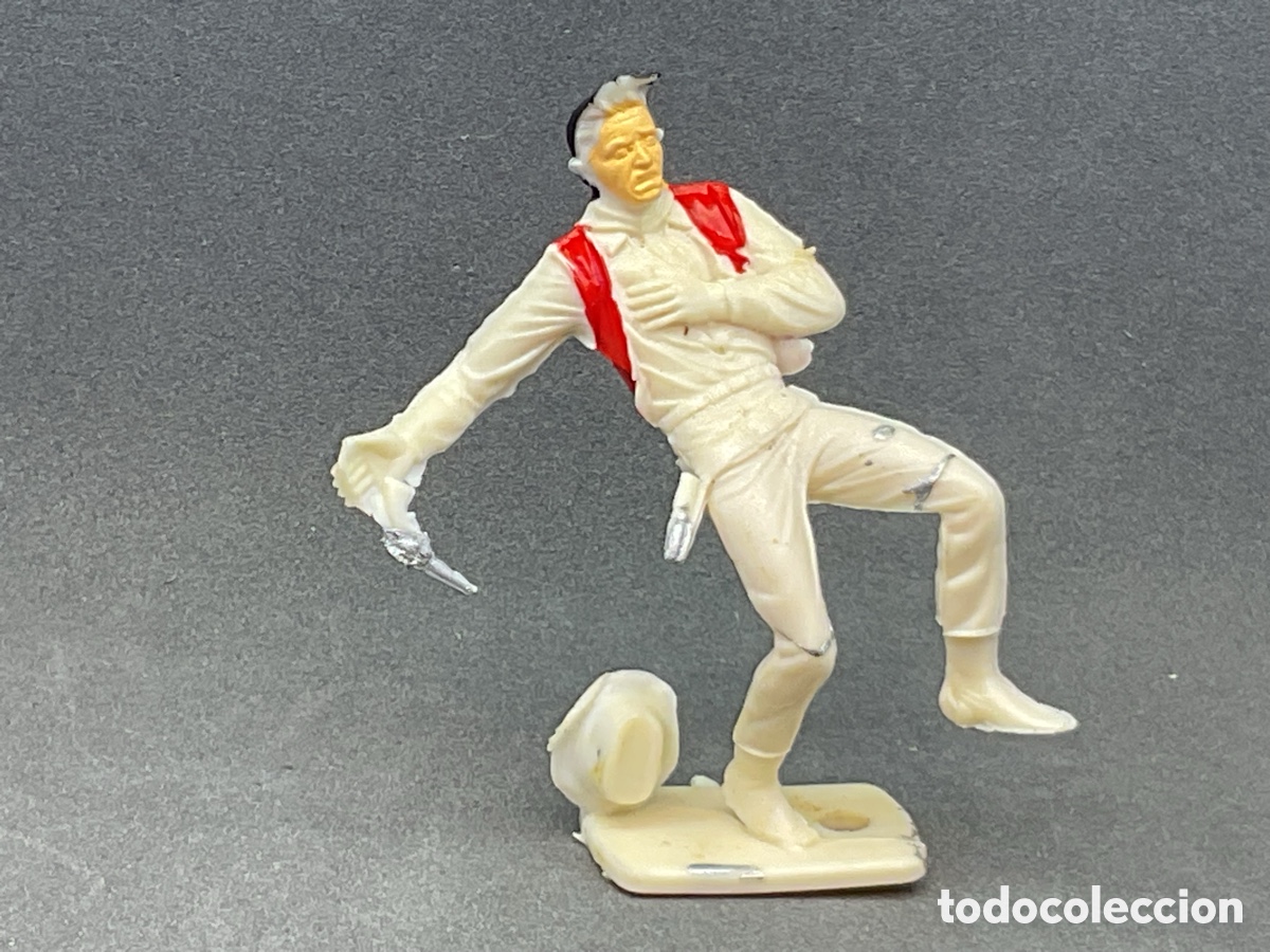 Figuras de Goma y PVC: Figura del Oeste en Pl&aacute;stico. Vaqueros de Louis Marx.