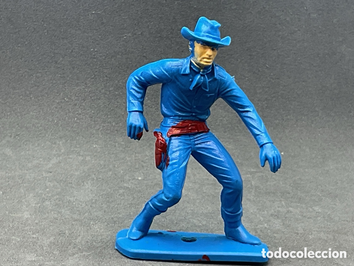 Figuras de Goma y PVC: Figura del Oeste en Pl&aacute;stico. Vaqueros de Louis Marx.