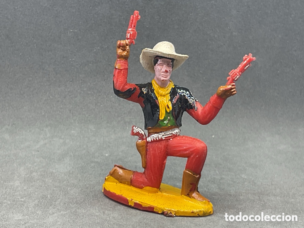 Figuras de Goma y PVC: ANTIGUA FIGURA DEL OESTE EN PL&Aacute;STICO. COWBOY DE SOTORRES CON SOMBRERO EN GOMA DESMONTABLE.