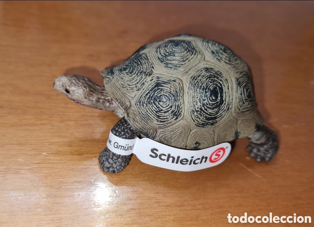 Figuras de Goma y PVC: Figura pvc tortuga Schleich con etiqueta mu&ntilde;eco nuevo