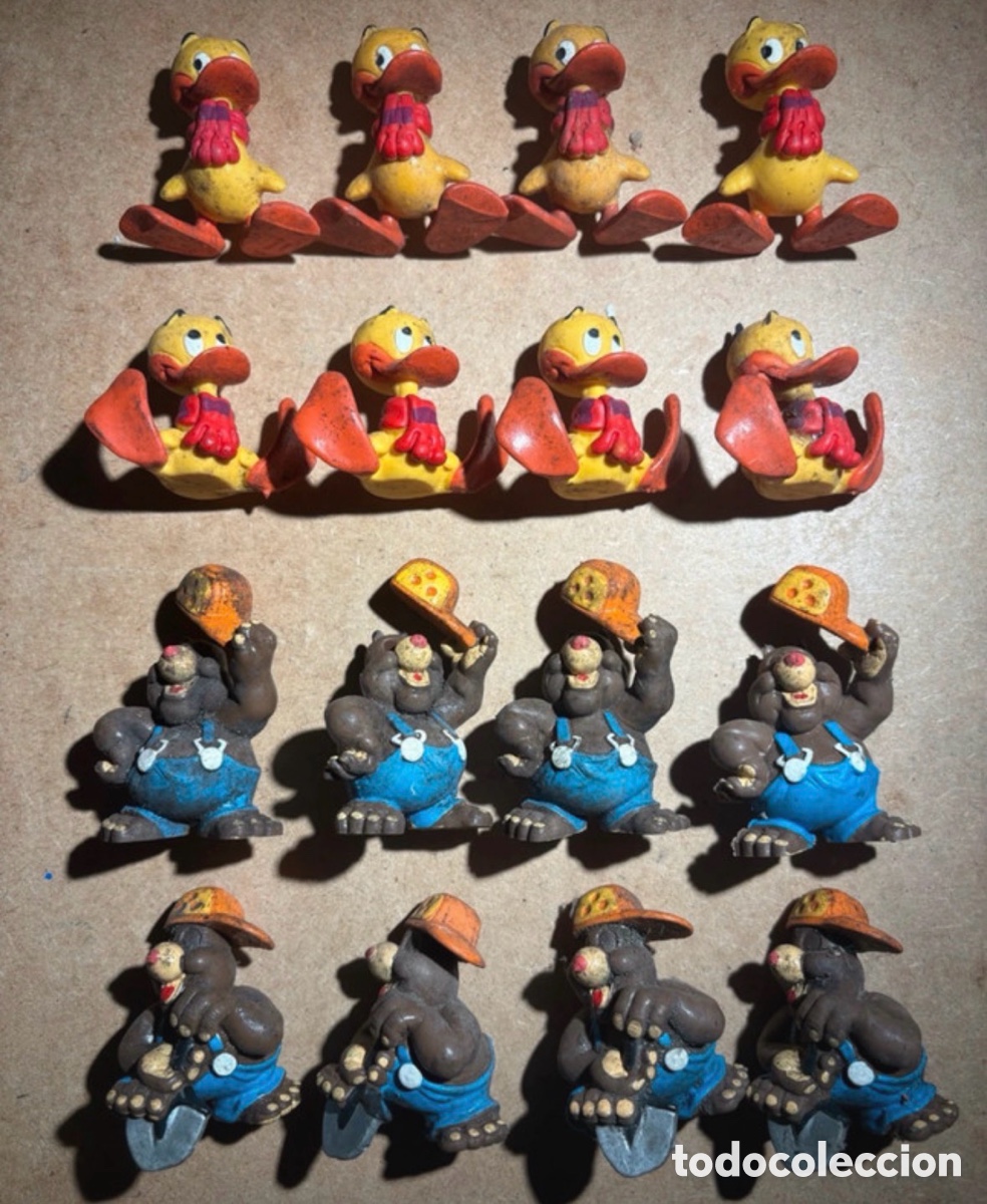 Figuras de Goma y PVC: Lote 4 x 4 figuras diferentes, Schleich, Alfred J. kwak, goma PVC