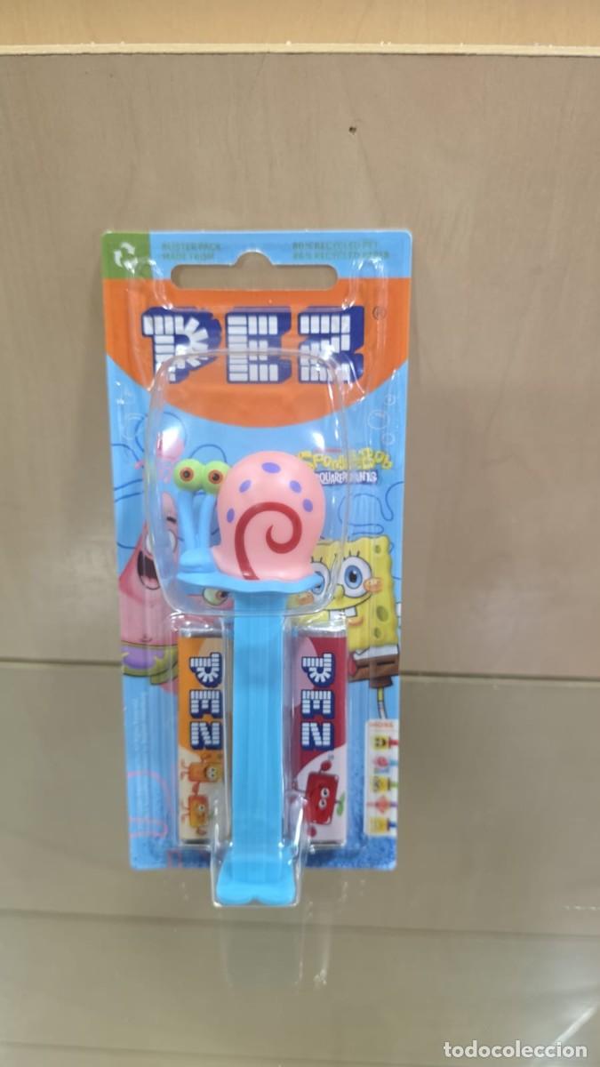 Figuras de Goma y PVC Dispensador PEZ: Dispensador Pez Gary - Bob Esponja (11.2027)