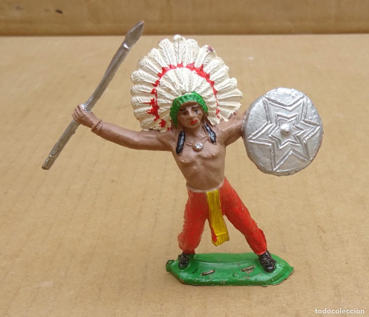 Figuras de Goma y PVC: COMANSI INDIO CON LANZA