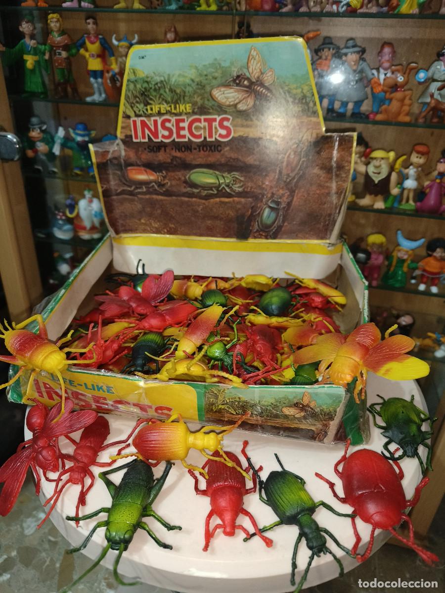 Figuras de Goma y PVC: Caja vintage kiosco a&ntilde;os 70 80 display goma 80 Insects no gigantor Ben Cooper Imperial Jiggler