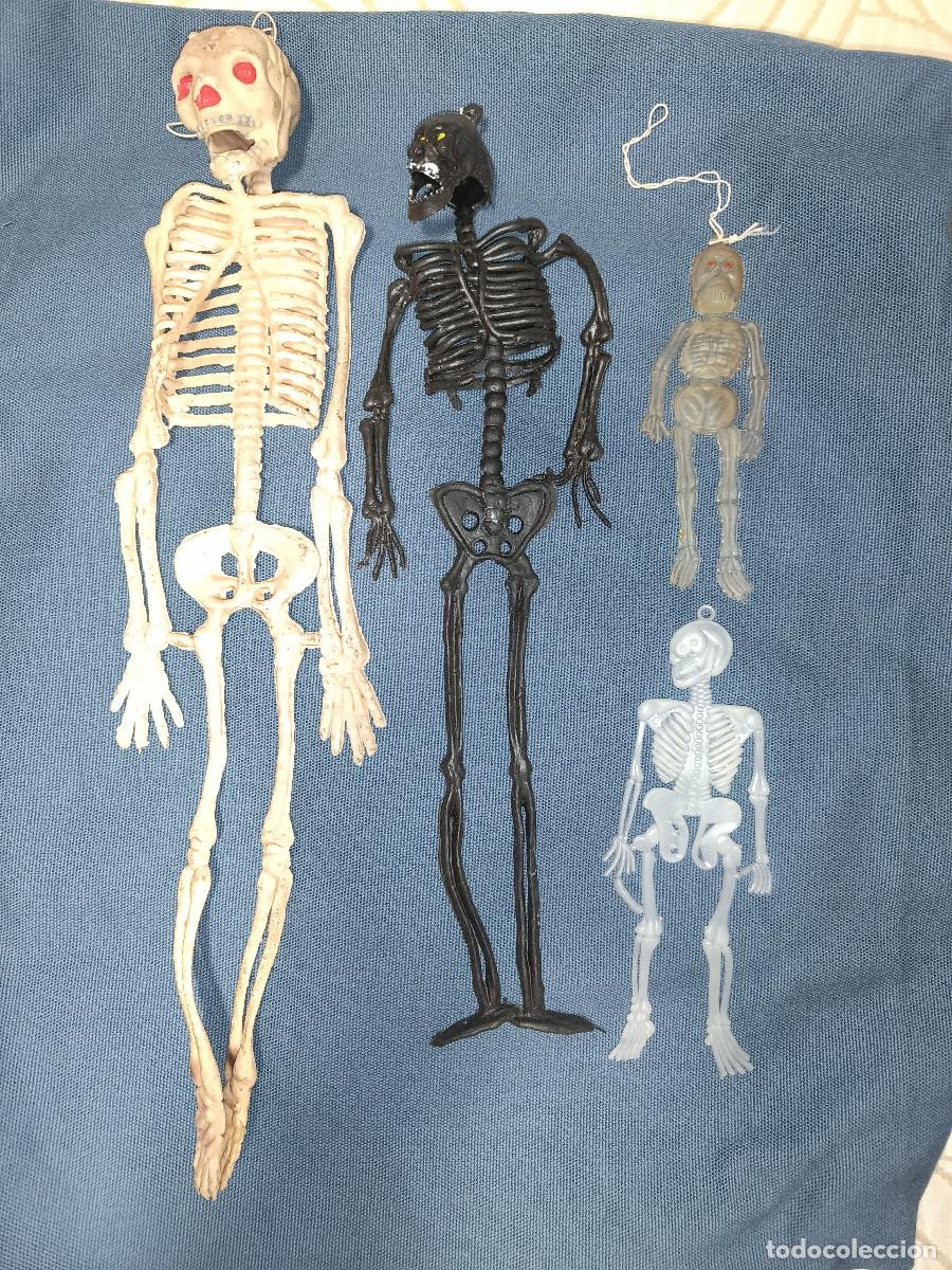 Figuras de Goma y PVC: 4 Esqueletos goma a&ntilde;os 80 tipo Jigglers Esclavo Slave skull monsters no gigantor imperial