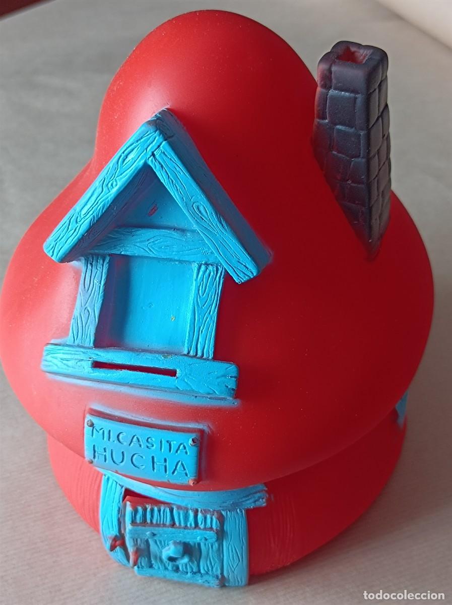 Figuras de Goma y PVC: SETA HUCHA DE GOMA CASA DE LOS PITUFOS - MI CASITA HUCHA