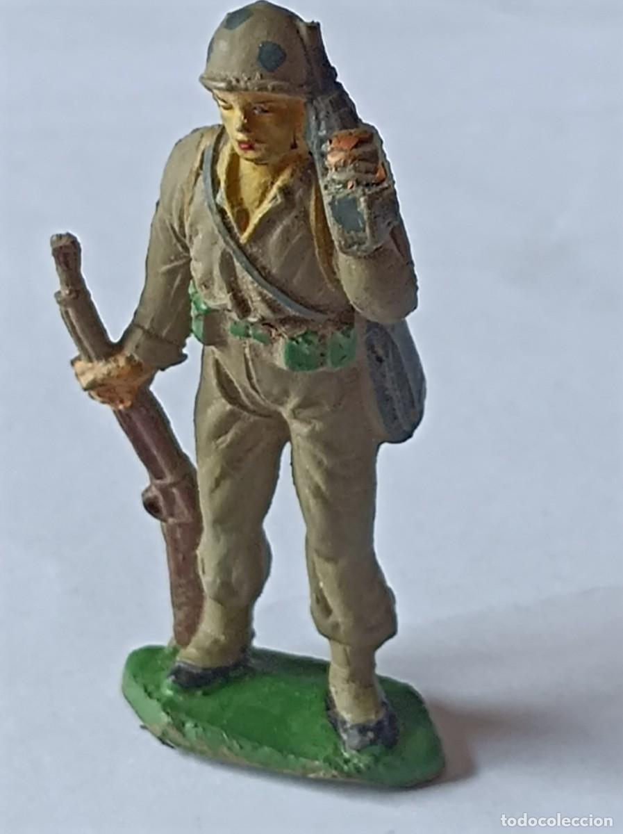 Figuras de Goma y PVC: SOLDADO MARINE AMERICANO JECSAN EN GOMA - SERIE AMERICANOS INFANTER&Iacute;A