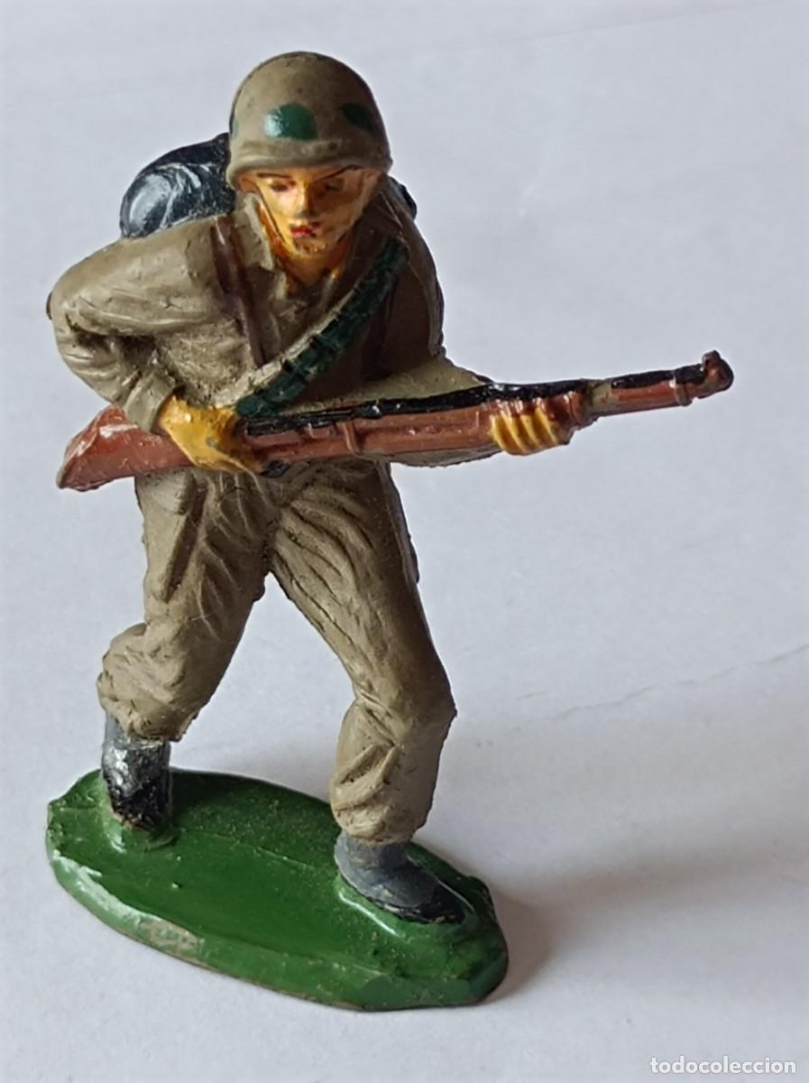 Figuras de Goma y PVC: SOLDADO MARINE AMERICANO JECSAN EN GOMA - SERIE AMERICANOS INFANTER&Iacute;A