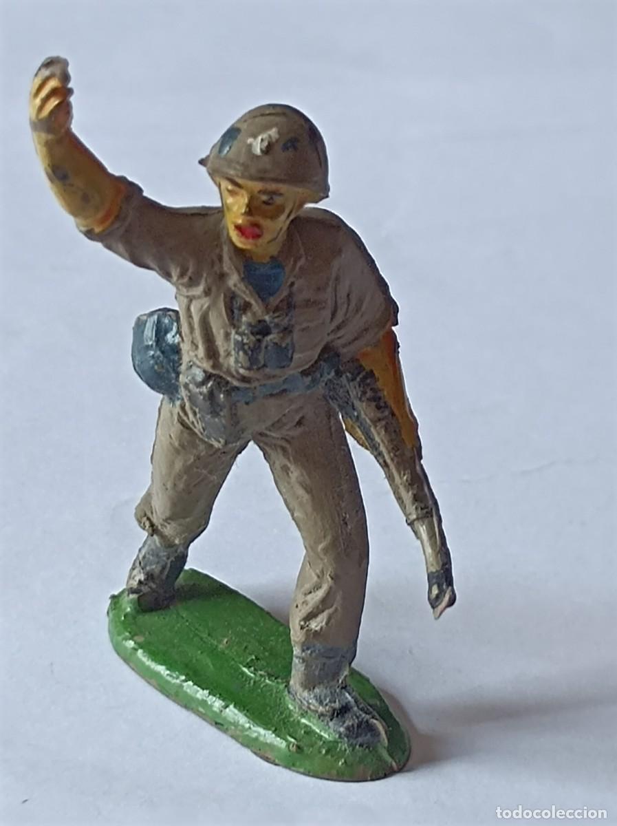 Figuras de Goma y PVC: SOLDADO MARINE AMERICANO JECSAN EN GOMA - SERIE AMERICANOS INFANTER&Iacute;A