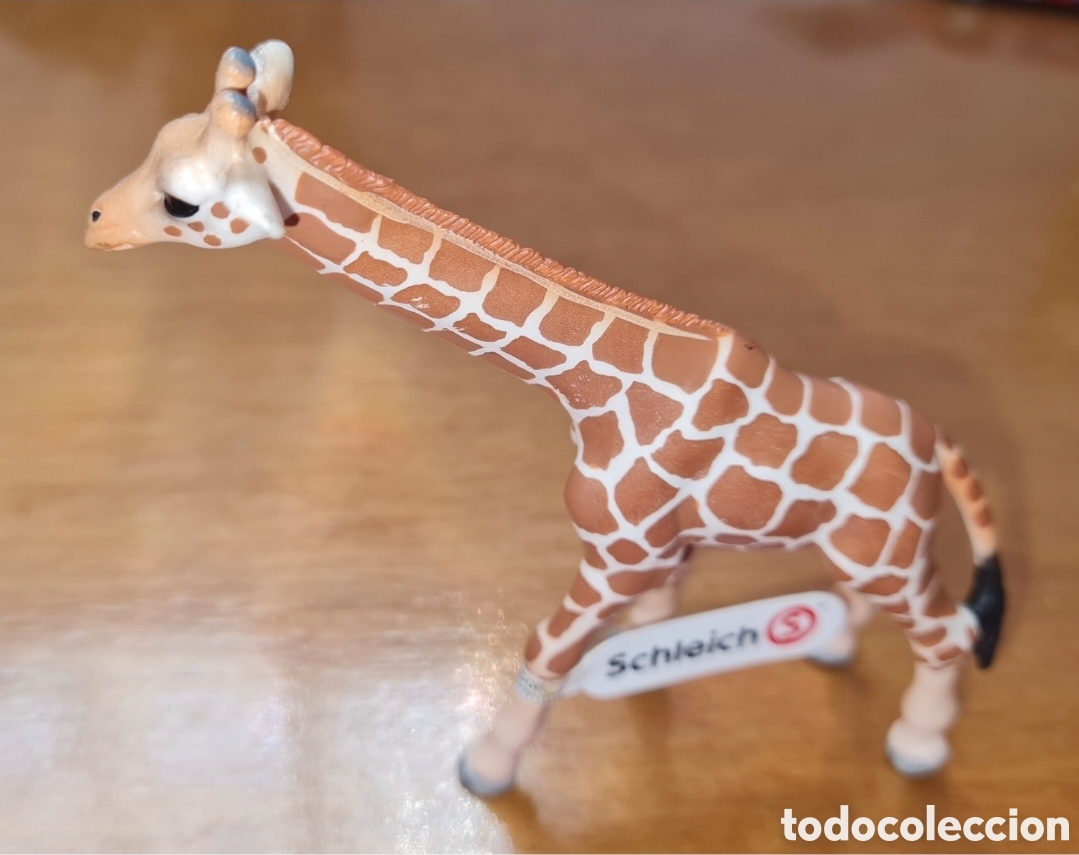 Figuras de Goma y PVC: Figura pvc jirafa Schleich animal selva mu&ntilde;eco nuevo con etiqueta