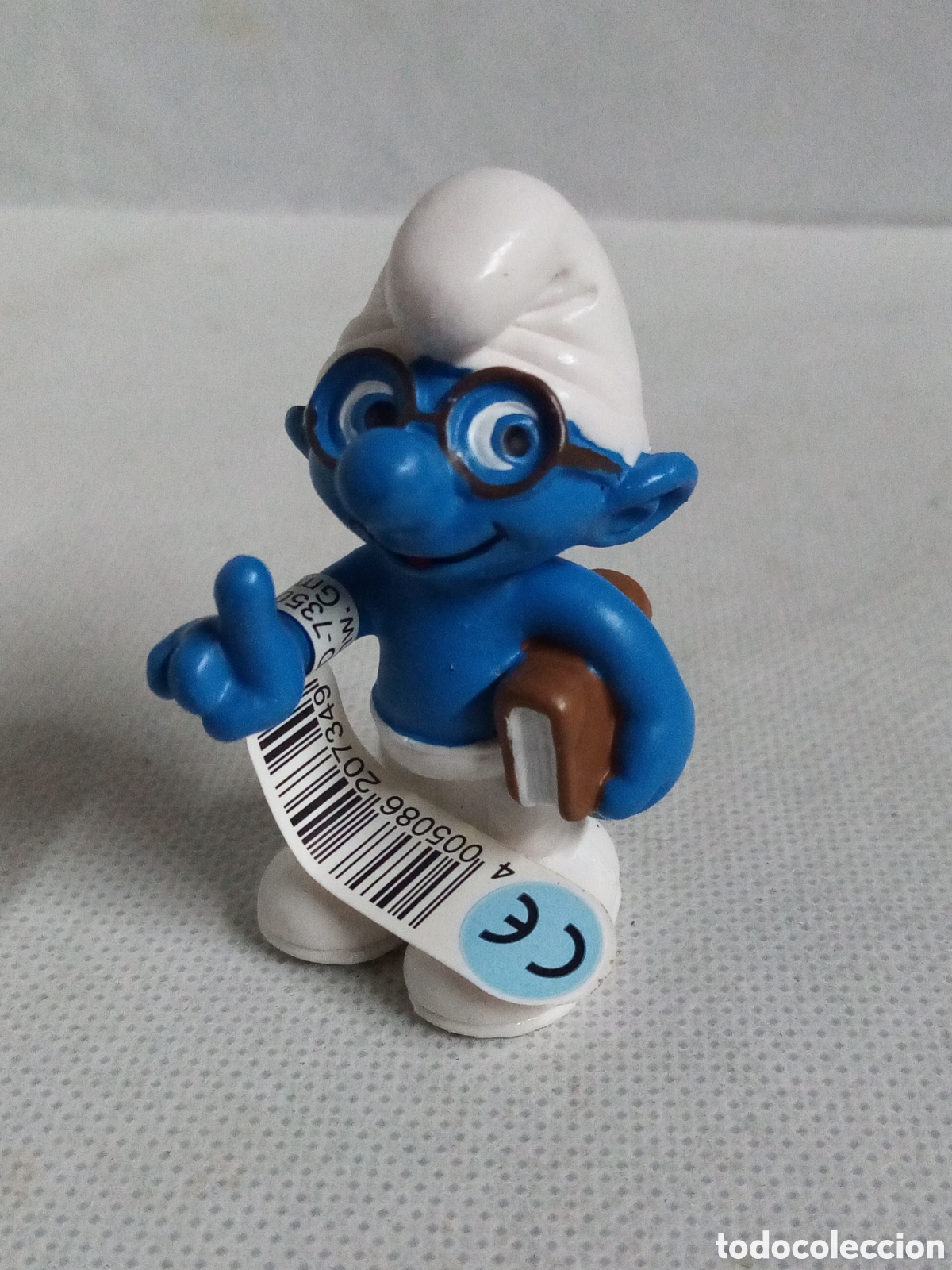 Figuras de goma y PVC: Figura pvc pitufos sabio - Foto 1