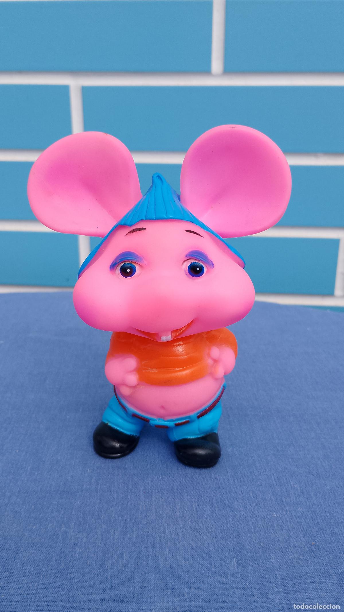 Figuras de Goma y PVC: Antiguo mu&ntilde;eco Topo Gigio de goma de 14 cm