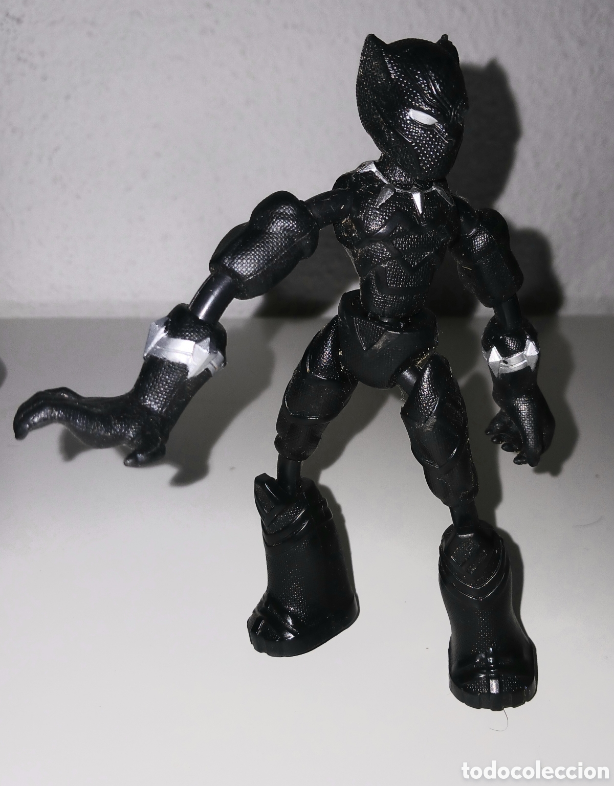 Figuras de Goma y PVC: Figura de acci&oacute;n PVC articulada juguete Black Panther Marvel Avengers Bend and Flex Hasbro 2019
