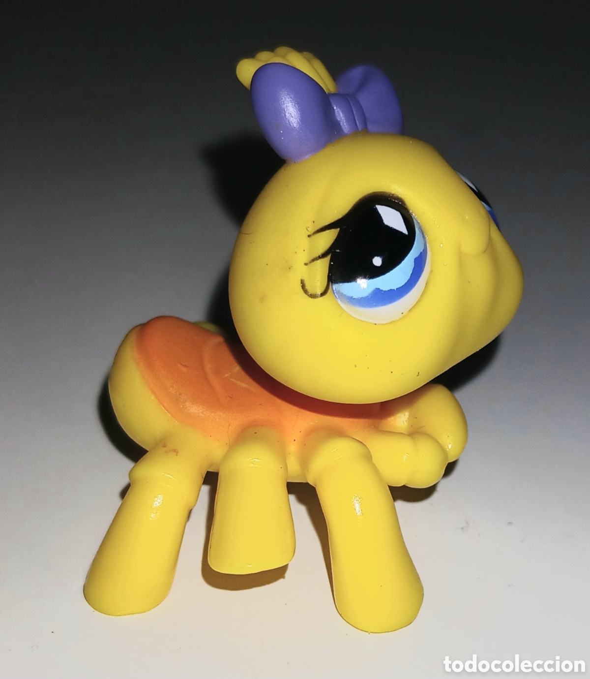 Figuras de Goma y PVC: Figura PVC &nbsp;ara&ntilde;a amarilla&nbsp;de la colecci&oacute;n&nbsp;Littlest Pet Shop (LPS)&nbsp;de&nbsp;Hasbro N&deg; 593