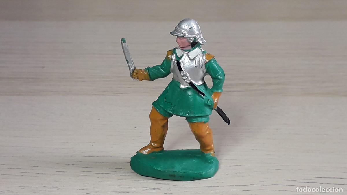 Figuras de Goma y PVC: Soldado Mosquetero, fabricado en goma, Lafredo Spain tipo Jecsan, original a&ntilde;os 50-60.