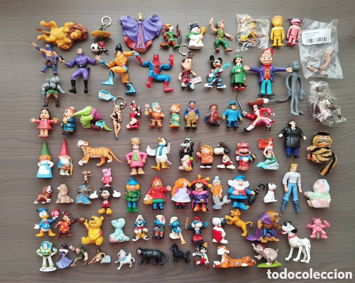 Figuras de Goma y PVC: Lote de mu&ntilde;ecos variados