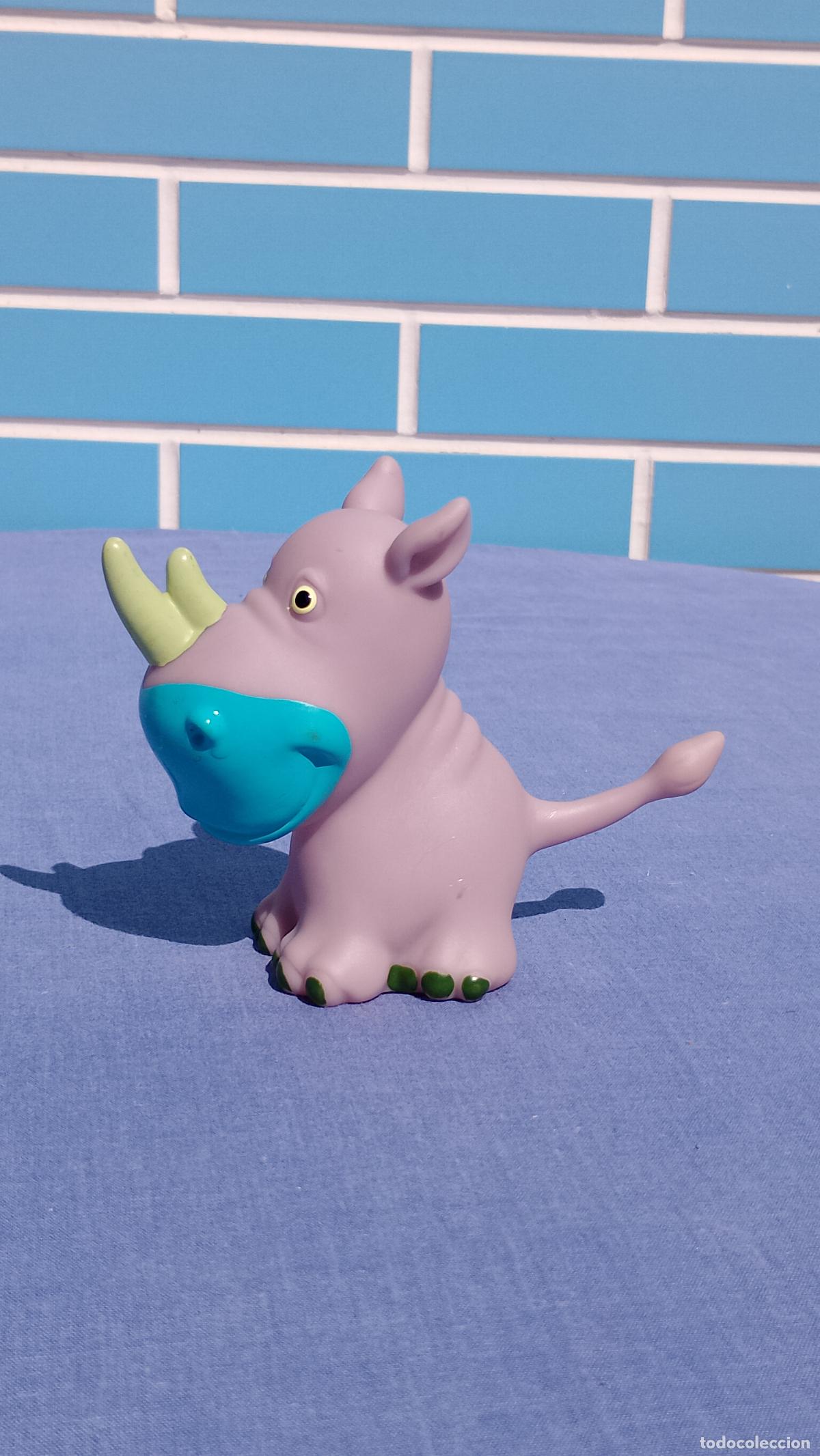 Figuras de Goma y PVC: Antiguo mu&ntilde;eco Rinoceronte de goma My Nature