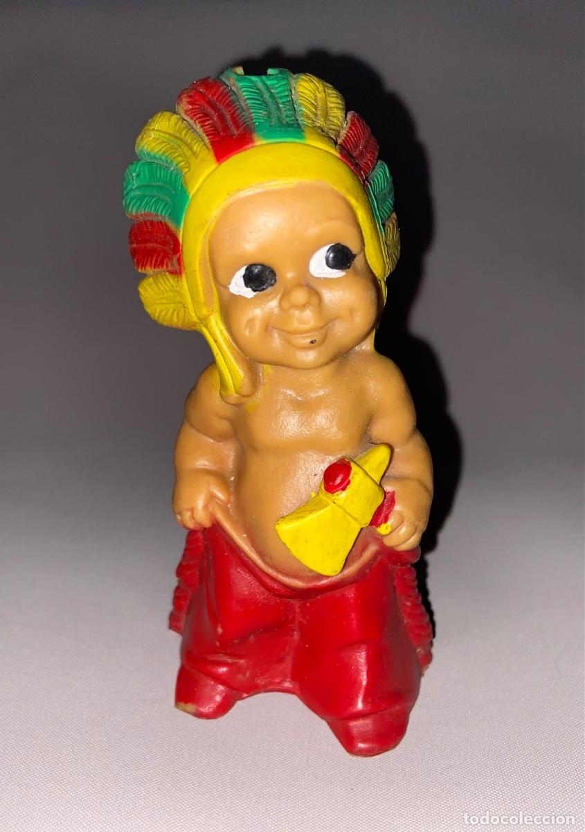 Figuras de Goma y PVC: ANTIGUA FIGURA &ldquo; INDIO &ldquo; DE GOMA - SERIE INDIOS