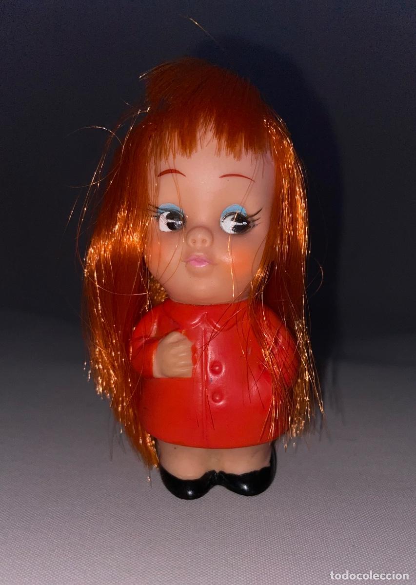 Figuras de Goma y PVC: ANTIGUA FIGURA &ldquo; NI&Ntilde;A PELIRROJA &ldquo; DE GOMA - CON PELO