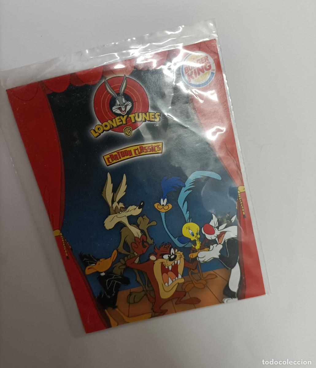 Figuras de Goma Kinder: folleto burger king burguer looney tunes coyote correcaminos taz pato lucas silvestre diptico promo