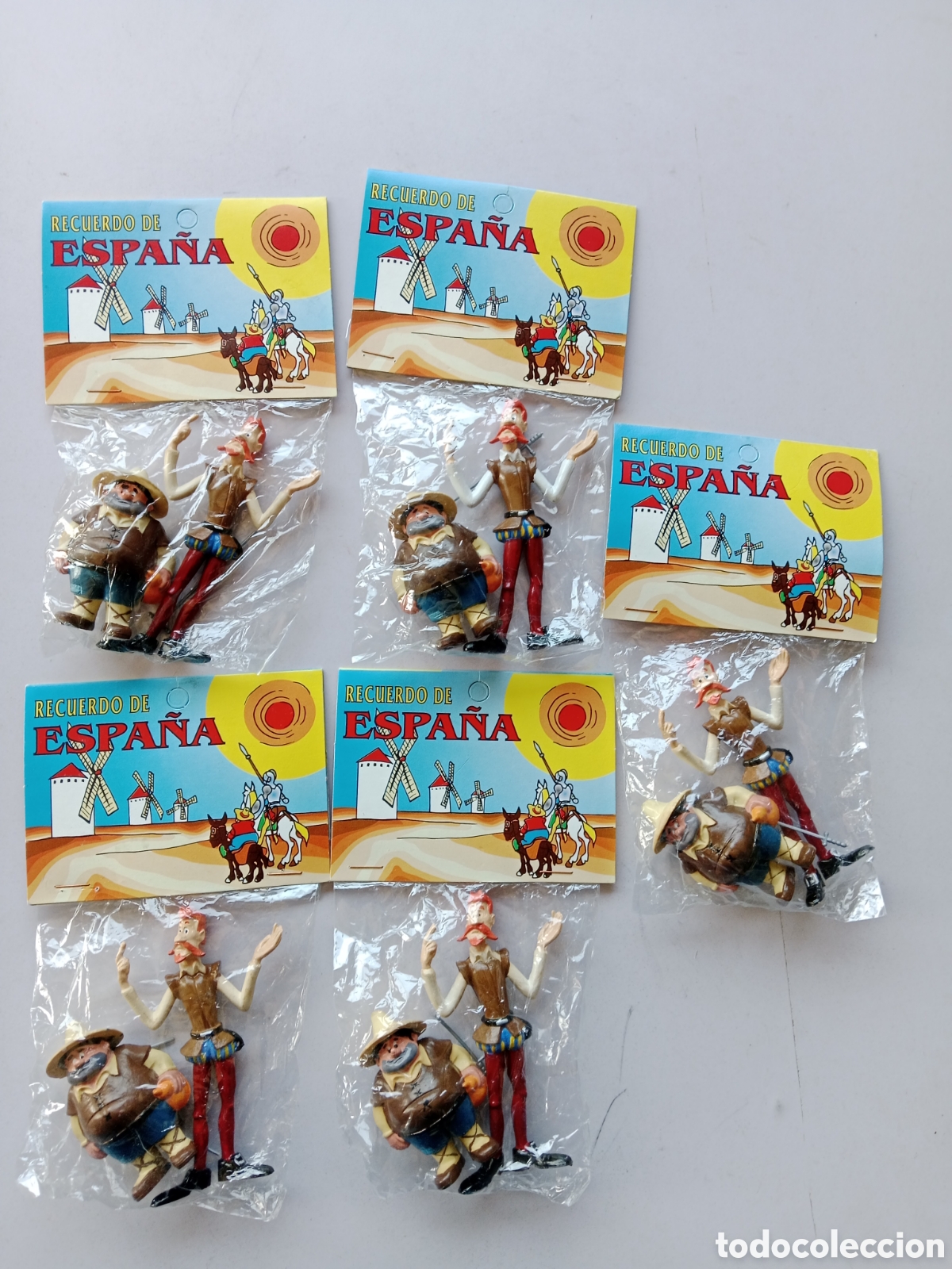 Figuras de Goma y PVC: 5 PAQUETES FIGURAS QUIJOTE Y SANCHO