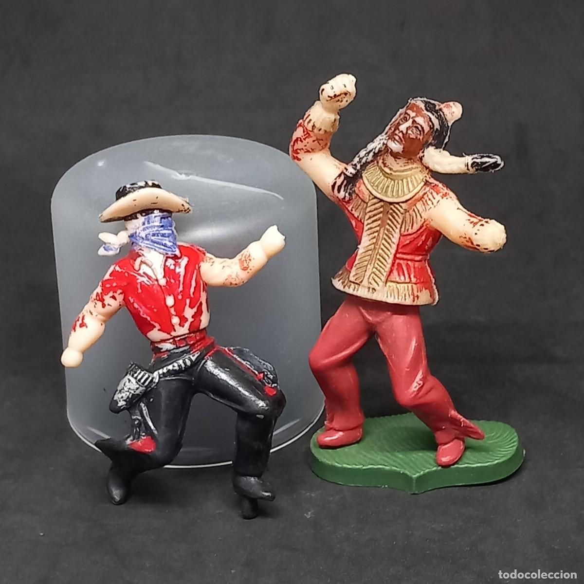 Figuras de Goma y PVC: FIGURAS OESTE INDIO CON HACHA N&deg; 900 COWBOY/VAQUERO SWOPPET ZZ TOYS DE HONG KONG A&Ntilde;OS 70-80 PTOY