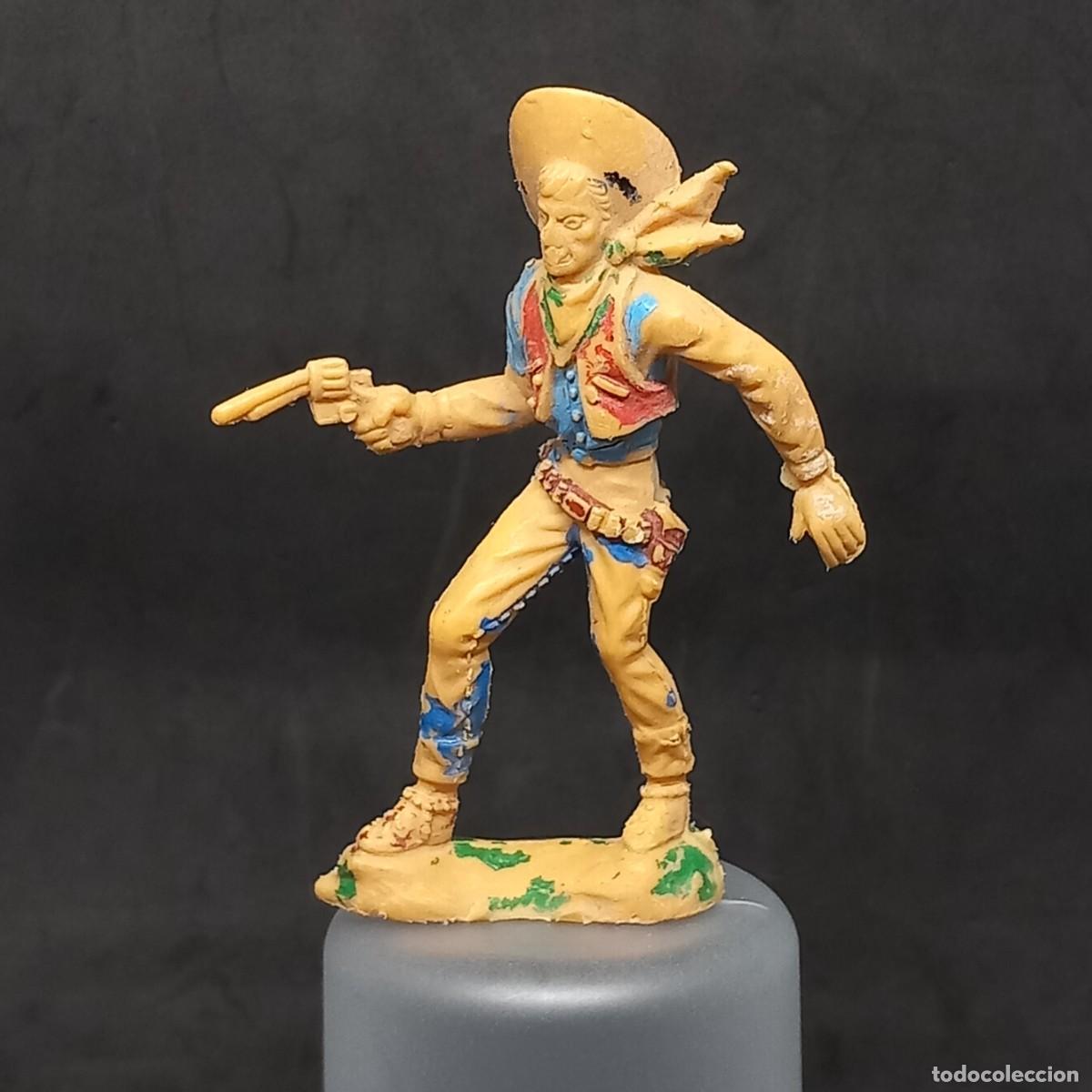 Figuras de Goma y PVC: LAFREDO VAQUERO COWBOY CON PISTOLA SERIE GRANDE +/- 9 CM NO INDIO ORIGINAL A&Ntilde;OS 60-70 OESTE PTOY