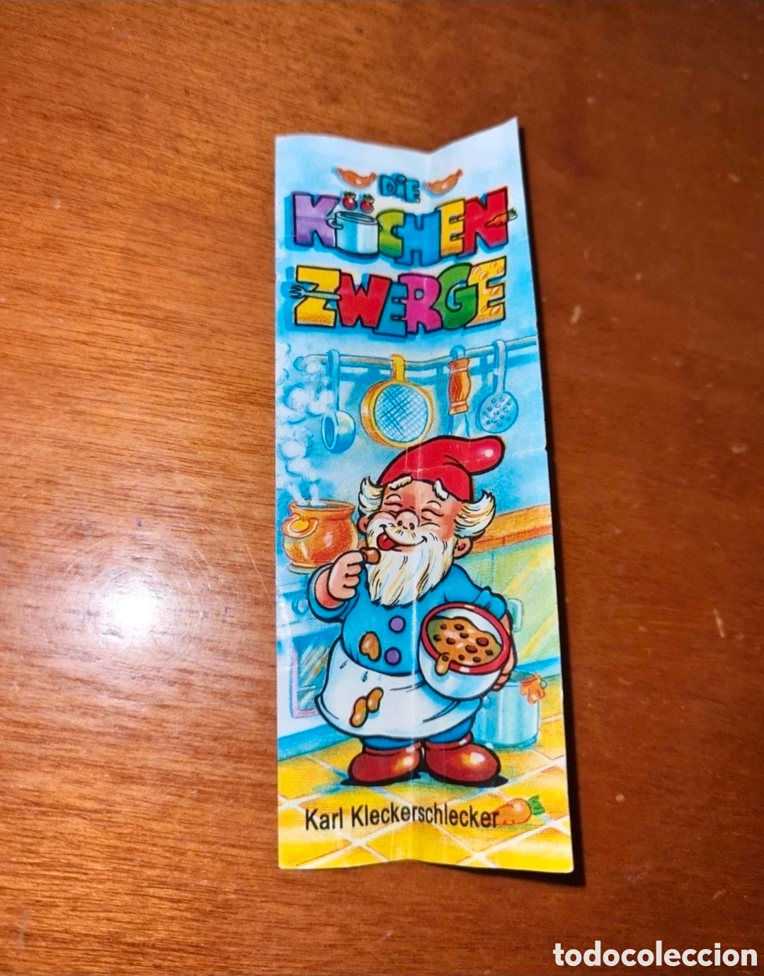 Figuras de Goma Kinder: Bpz kinder papel instrucciones Ferrero antiguo gnomo enano tarta pastel cocinero folleto gnomos