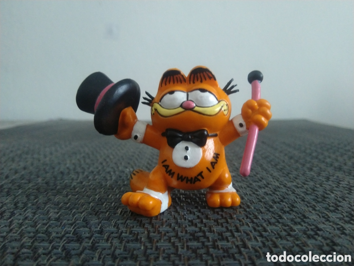 Figuras de Goma y PVC: FIGURA PVC GARFIELD BULLY COMICS TEBEOS JOHN ODDIE LASA&Ntilde;A GATO BASTON Y SOMBRERO