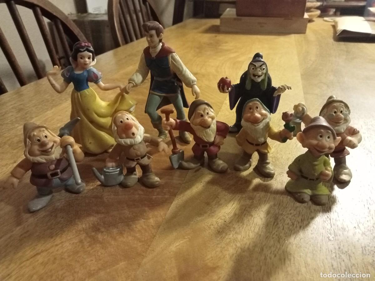 Figuras de Goma y PVC: LOTE BLANCANIEVES Y LOS 7 ENANITOS, AUNQUE FALTA 1, EL PR&Iacute;NCIPE Y LA BRUJA