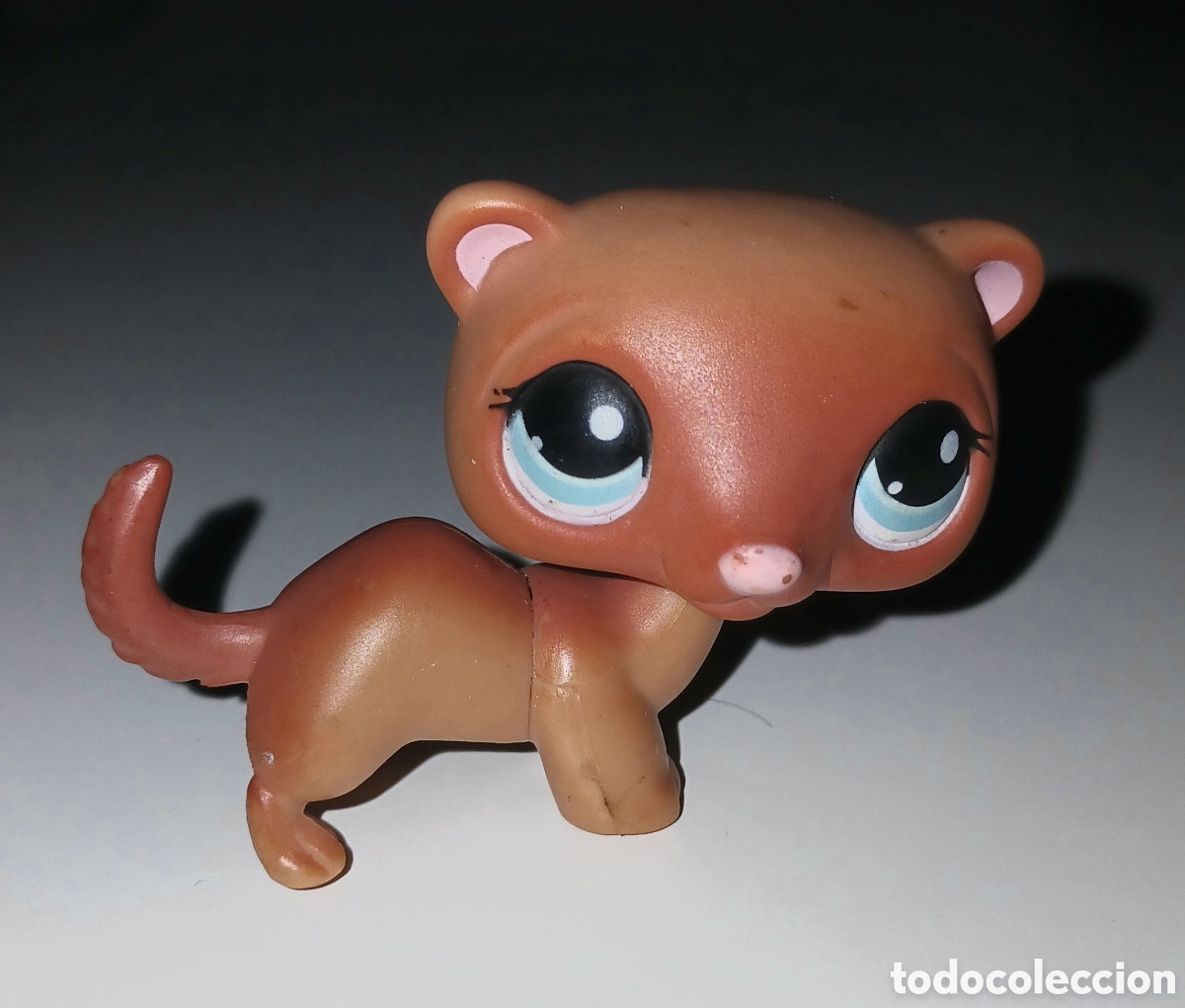 Figuras de Goma y PVC: Figura PVC coleccionable Hasbro 2005, espec&iacute;ficamente un perro Collie de Littles Pet Shop n&deg; 334