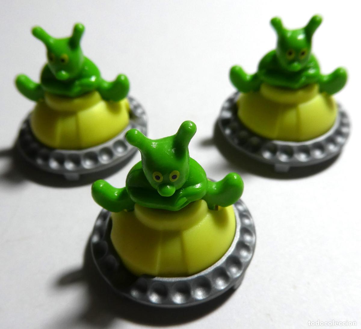 Figuras de Goma Kinder: 3 mu&ntilde;ecos K&iacute;nder Aliens ,k&iacute;nder sorpresa