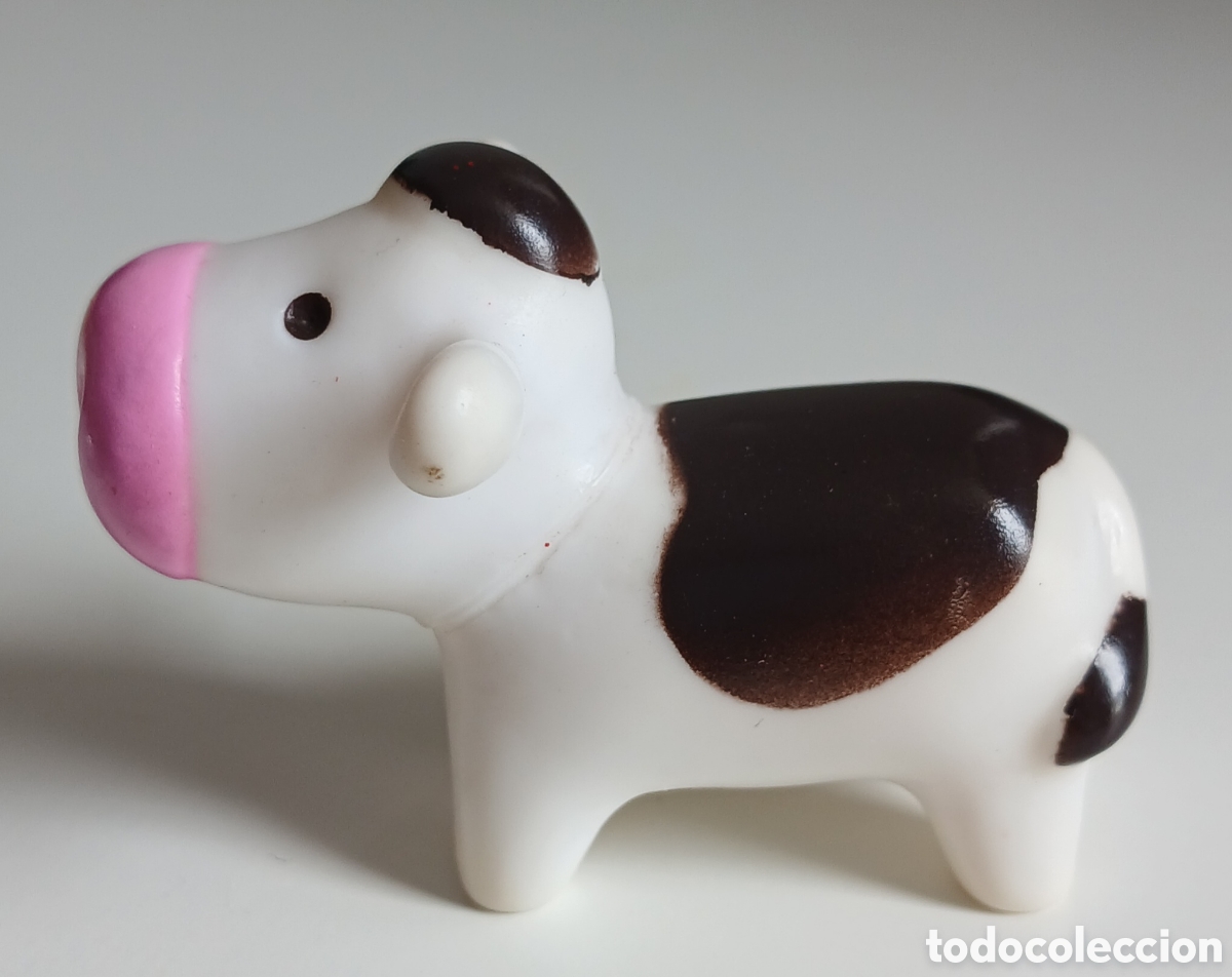 Figuras de Goma y PVC: Figura de PVC Vaca Blanca y Negra - Juego Little Circuit - Djeco Paris