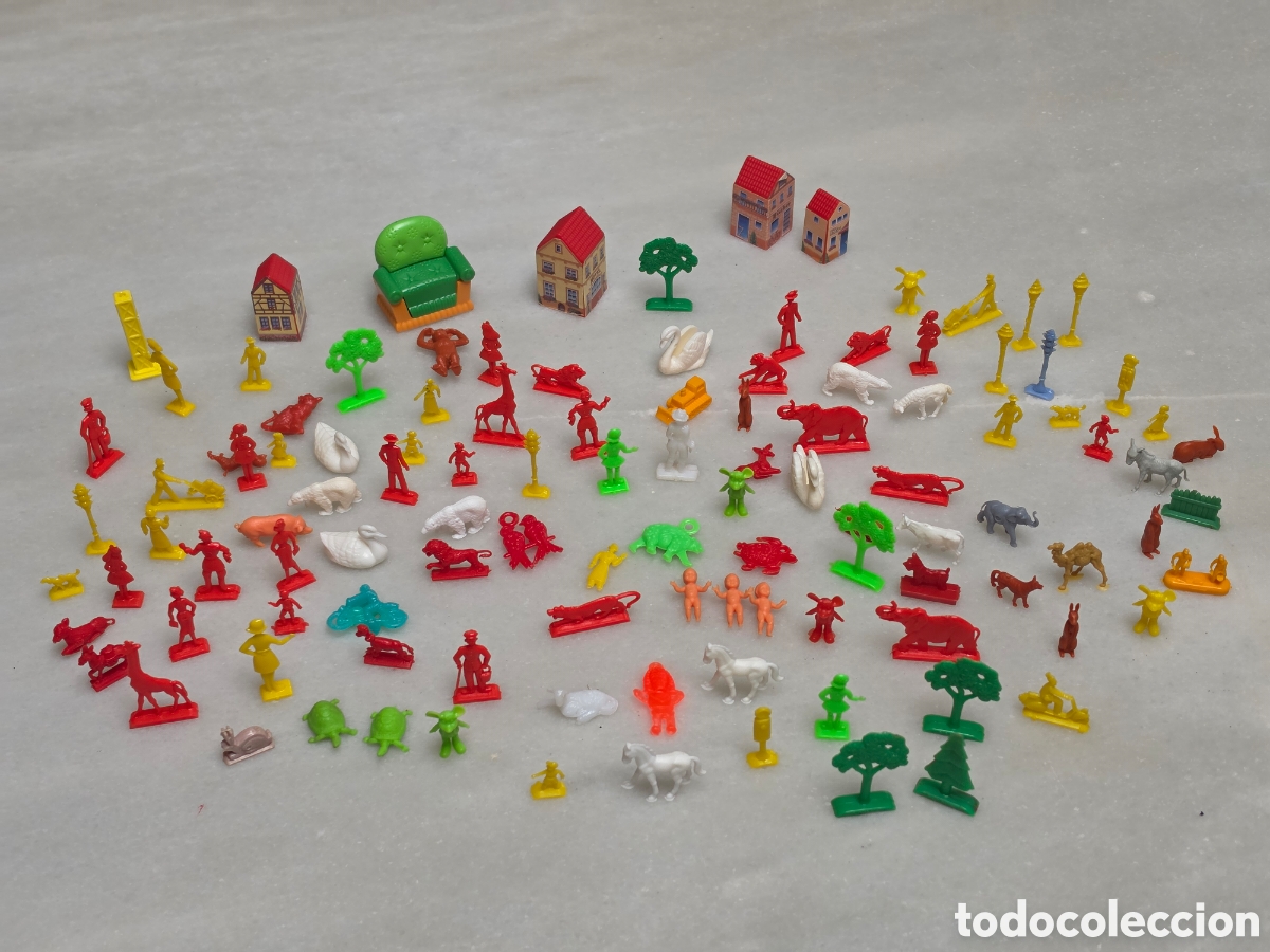 Figuras de Goma y PVC: FIGURAS PLASTICO. ESPA&Ntilde;OLAS A&Ntilde;OS 70, 80? DUNKIN, CAMY, JET? LOTE DE MAS 100.