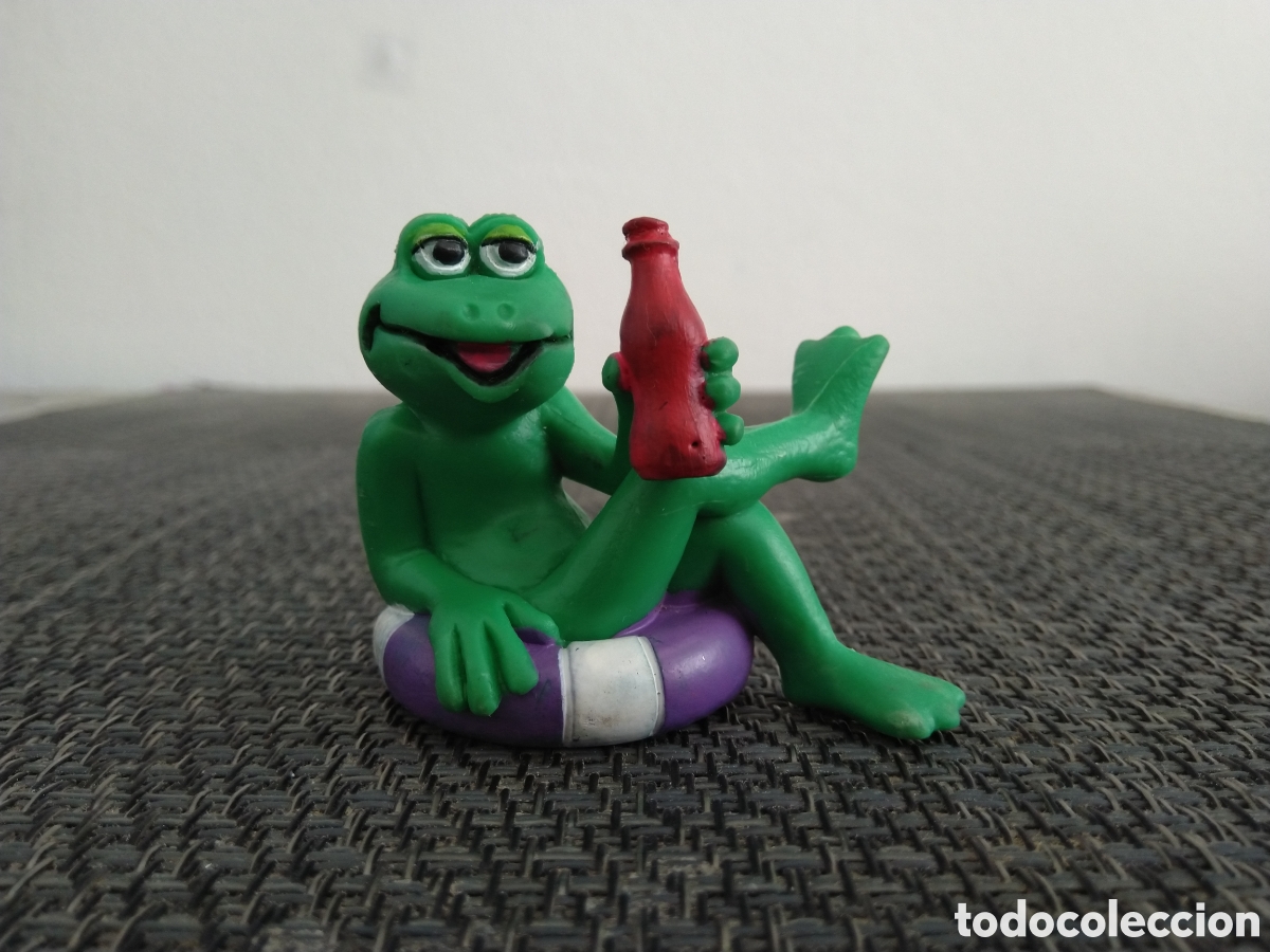 Figuras de Goma y PVC: FIGURA PVC RANA COMICS SPAIN SERIE ANIMALES RANAS COCODRILOS FLOTADOR Y REFRESCO