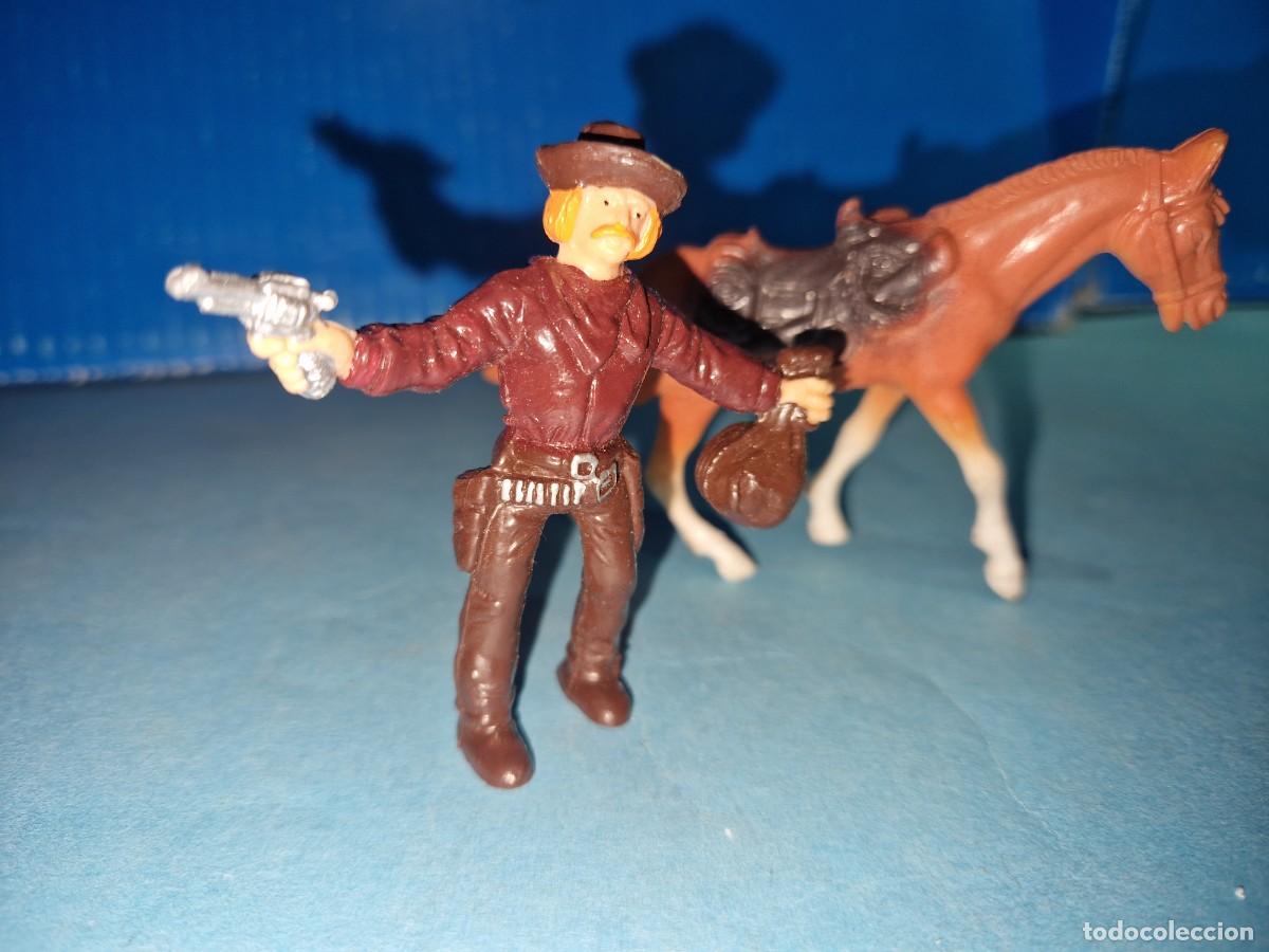 Figuras de Goma y PVC: VAQUERO Y CABALLO DE COMANSI, FIGURAS OESTE