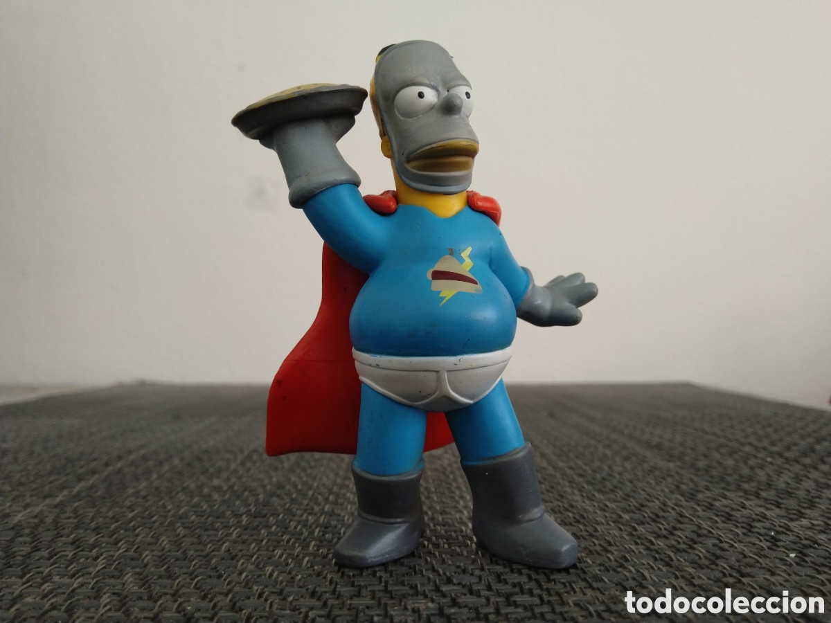 Figuras de Borracha e PVC: FIGURA PVC HOMER SIMPSON CAPITAN SUPERMAN PIZZA DE MATT GROENING 2006 DIBUJOS SERIE TV
