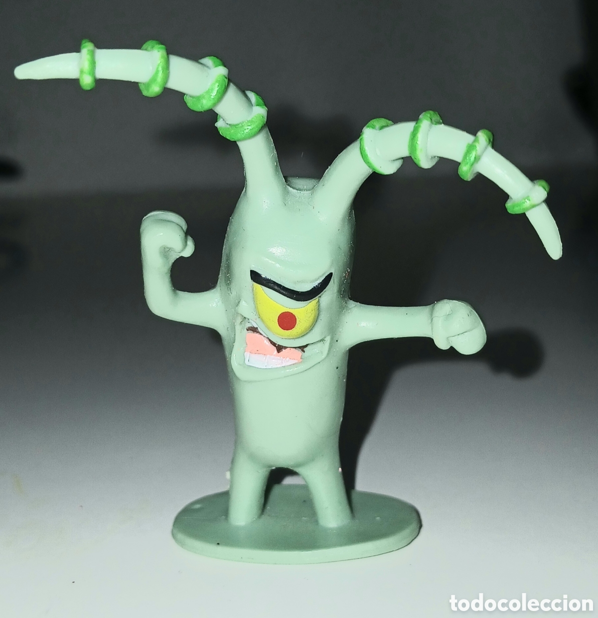 Figuras de Goma y PVC: Figura PVC juguete coleccionable del personaje Sheldon J. Plankton de la serie animada Bob Esponja