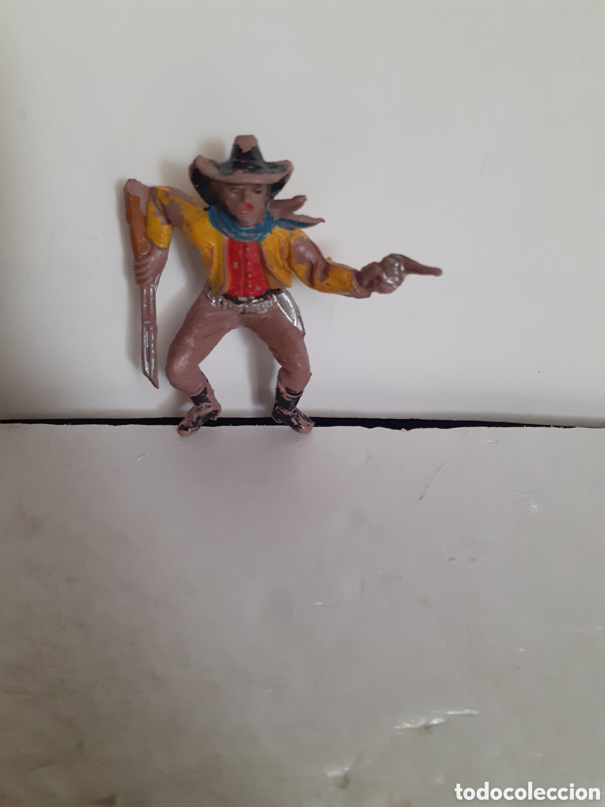 Gummi- und PVC-Figuren: FIGURA VAQUERO CONDUCTOR CARRO CARAVANA PLASTICO REAMSA,PECH ,JECSAN